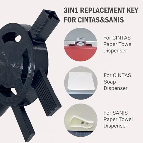 3-in-1 Replacement Key for Cintas Sanis Dispensers - Durable PETG