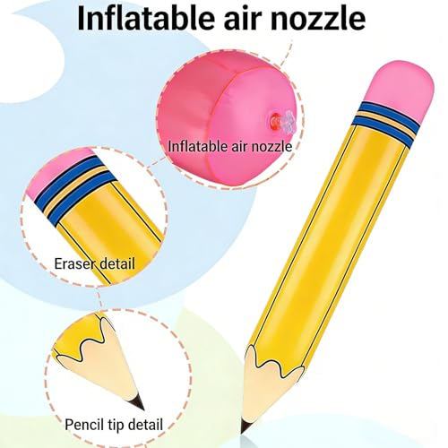27 Inch Pencil Balloons for Back to School Decorations - 2 Pack