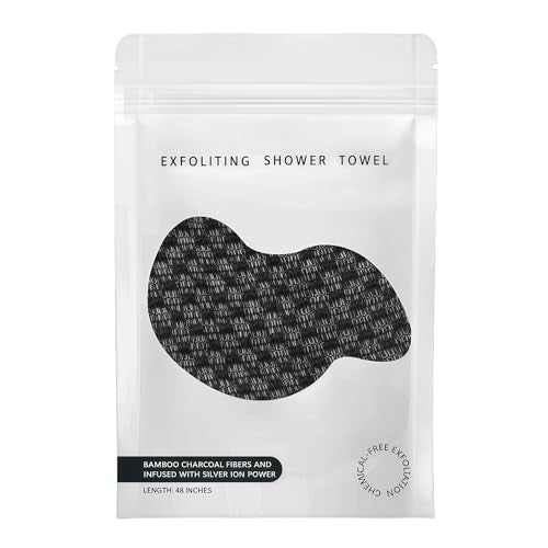 Exfoliating Shower Towel - 48" Premium Washcloth for Body & Face