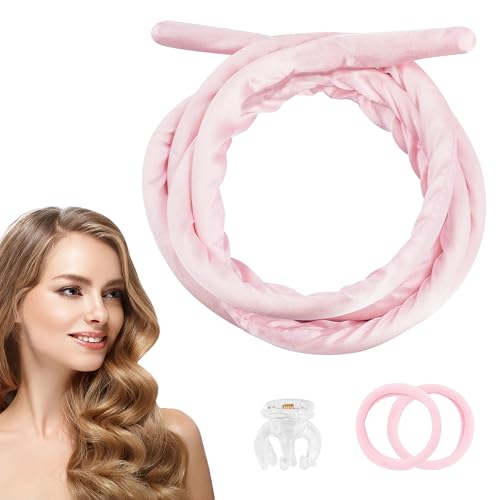 Pinkiou Heatless Hair Curler Headband Satin Overnight Curls Set