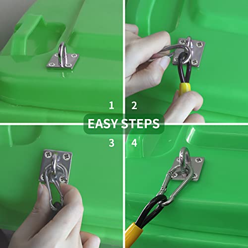Universal Trash Can Lid Lock with Steel Cable - Animal Deterrent