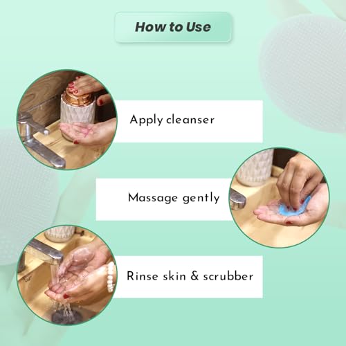 Kidu Silicone Face Scrubber & Exfoliator Pads - Set of 4