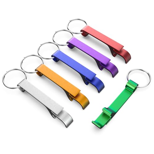 Aluminum Alloy Bottle Opener Keychain 6-Pack Pocket Beer Bar Tool Set