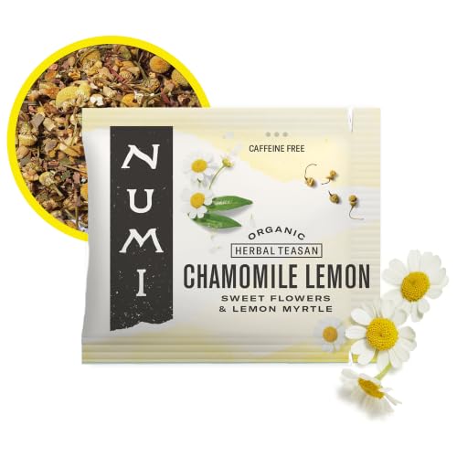 Numi Organic Chamomile Lemon Tea - 100 Herbal Tea Bags, Caffeine Free