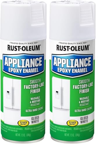 Rust-Oleum Appliance Epoxy Spray Paint, Gloss White, 12 oz (Pack of 2)