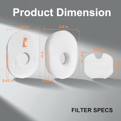 Dcoecue Shark Vacuum Filter Replacement Kit - 3 Pack with Brush