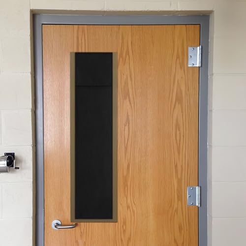 NICETOWN 100% Blackout Door Curtain Panel - 10"W x 30"L, Black