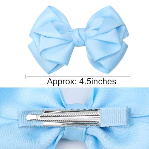 Zolyco 4.5 Inch Boutique Hair Bows with Alligator Clips for Women and Girls