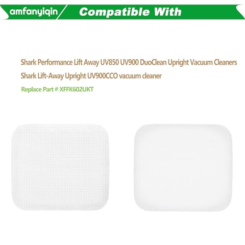 Shark UV850 UV900 Vacuum Filter Replacement Set - 4 Foam & 4 Felt