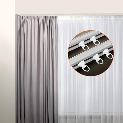 50Pcs Curtain Track Gliders Pulley Rollers for Window Track Accessories