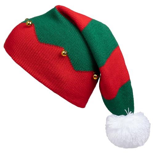 Christmas Santa Hat with Jingle Bells for Adults and Kids - 1 Piece