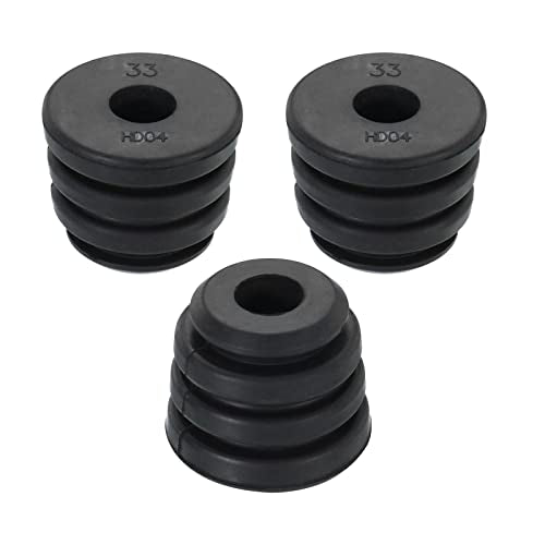 PATIKIL 1.2x1 Inch Rubber Mounts for Vibration-Reducing Air Conditioner & Refrigerator Feet, 3 Pack
