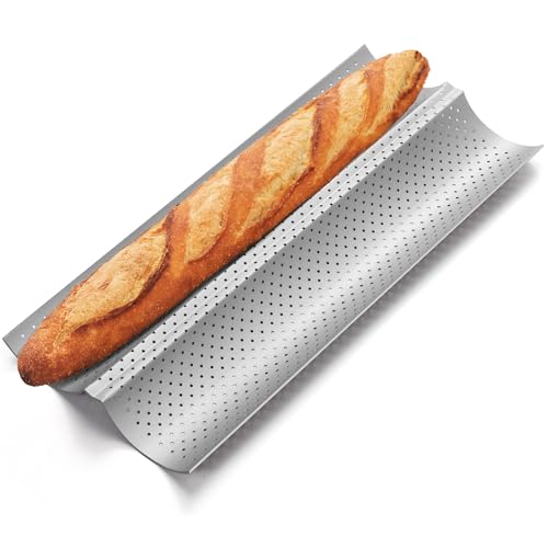 Yupjlia Nonstick Baguette Baking Pan - Perforated French Bread Pan