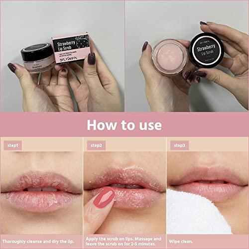 DR.YIMAN Strawberry Sugar Lip Scrub and Exfoliating Moisturizer