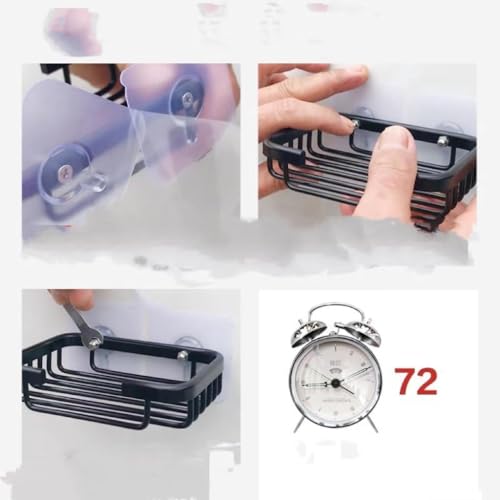 2Pcs Gold Stainless Steel Adhesive Soap Holder for Shower and Kitchen