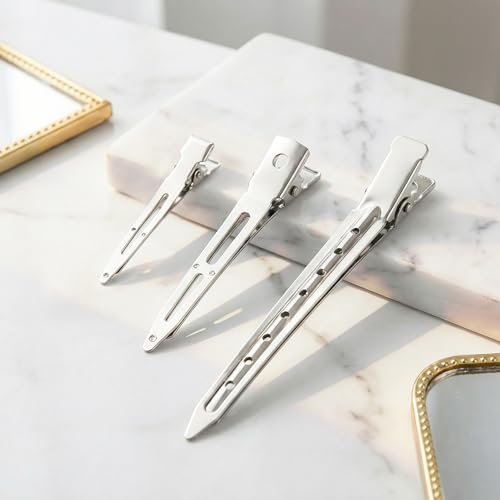 Incinkod 12 Pcs Metal Duck Bill Hair Clips for Styling and Sectioning