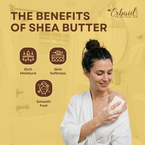 Erbaid Shea Butter Body Wash Bar with Goat Milk & Honey, 5 oz