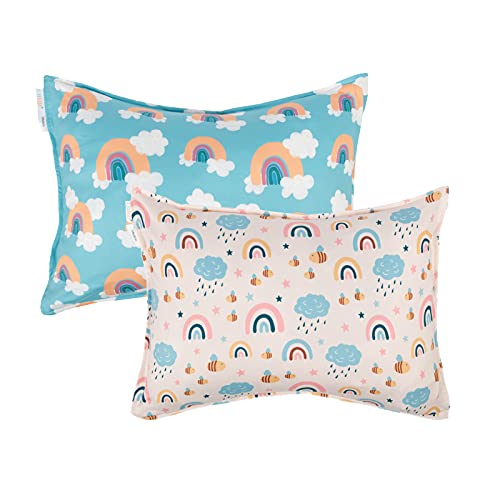 ALVABABY Toddler Pillowcases 2-Pack, Soft Stretchy Covers for 13x18 & 12x16 Pillows