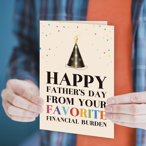 Funny Father's Day Card - Premium 8x5.3 Inch Card with Envelope