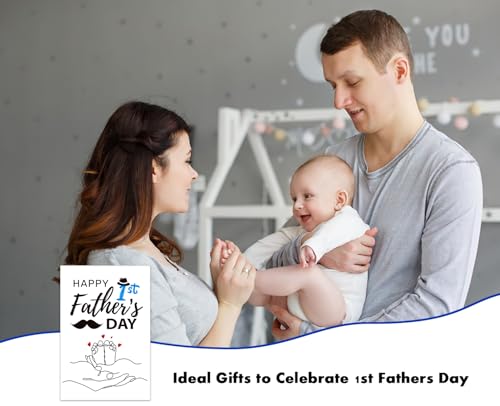 Happy 1st Father's Day Card - Heartwarming Gift for New Dads