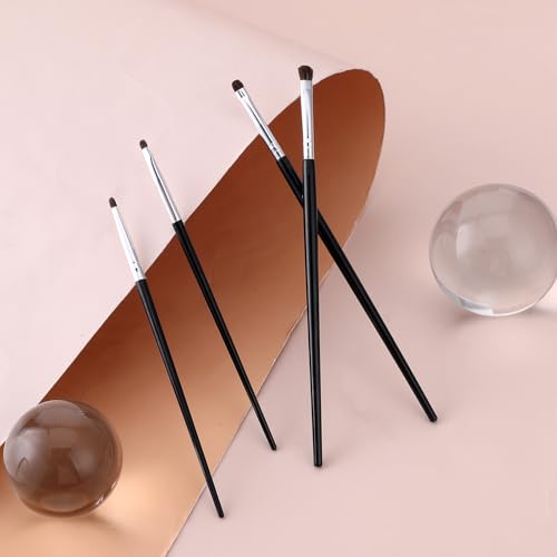 4-Piece Mini Eye Makeup Brush Set for Eyeshadow Eyeliner and Concealer