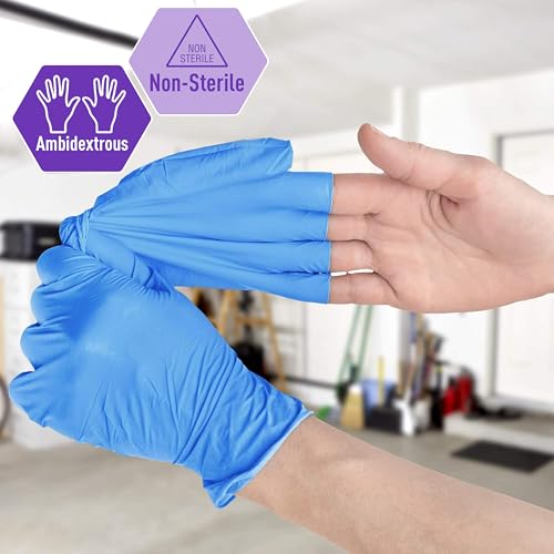 MED PRIDE Large Nitrile/Vinyl Blend Exam Gloves, 100-Count - Powder-Free