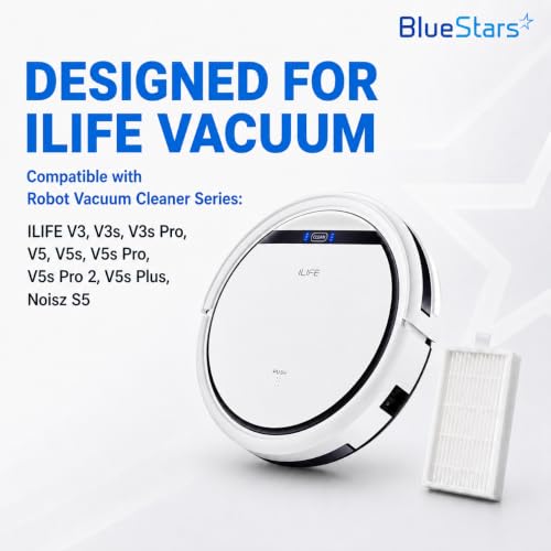 BlueStars 10-Pack HEPA Filters for ILIFE V3s/V5s Series - PO10 Replacement