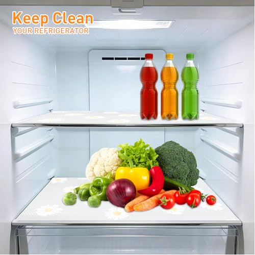 Refrigerator Shelf & Drawer Liners Non-Adhesive Waterproof Protectors - 10 Pcs