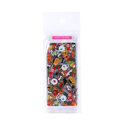 Halloween Nail Art Foil Transfer Stickers Set 10 Pcs Pumpkin Ghost Decals