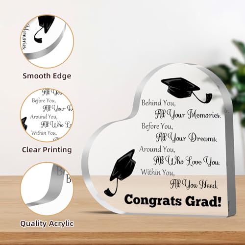 Funny Graduation Acrylic Desk Sign | Unique Grad Gift for Him & Her