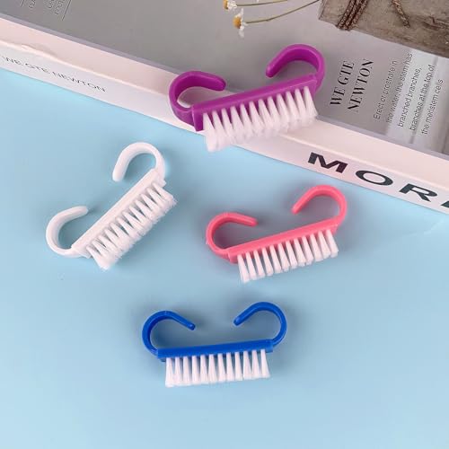 HANWER 24 Pack Handle Grip Nail Brushes - Travel Size Hand Scrub Cleaners