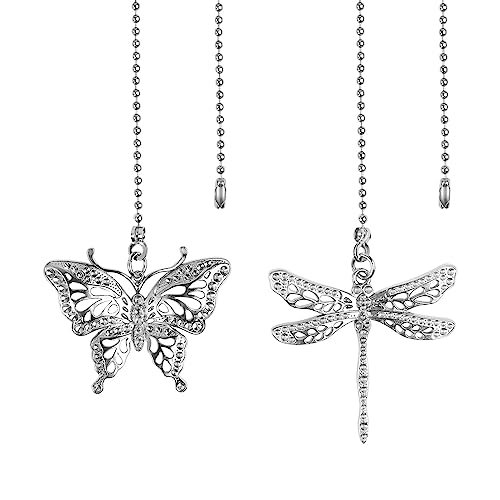 2-Piece Dragonfly & Butterfly Ceiling Fan Pull Chain Extender