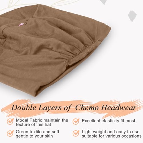 2 Pcs Soft Chemo Headwear for Women, Lightweight Hair Cap for Sleep Chemo Caps Sleeping Cap for Hair Loss