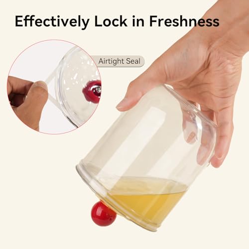 30 Oz Clear Plastic Candy Jars with Lids - Airtight Storage Containers