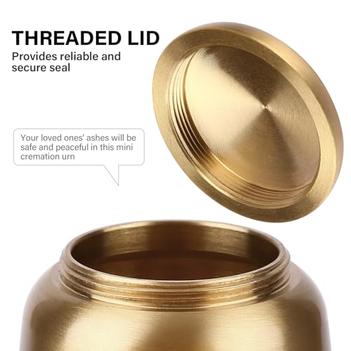 Tree of Life Mini Urn for Ashes - 1.6''x1.5'' Brass Keepsake