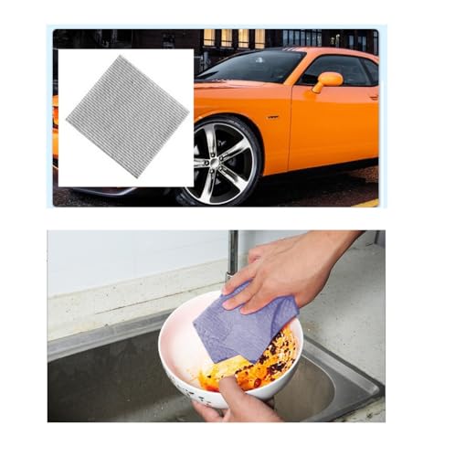 Reusable Cellulose Sponge Cloths 5pcs - Absorbent Eco-Friendly Kitchen & Car Wipes (Random Color, Vacuum Pack)