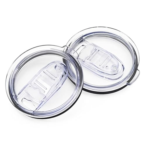 2PCS 40 oz Tumbler Replacement Lid Only Compatible with Silver Buffalo Stainless Steel Tumbler, Reusable Tumbler Cover, Spill Proof, Straw Friendly, BPA Free (2 Pcs)