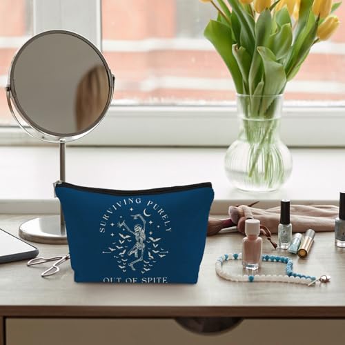 Gothic Skeleton Makeup Bag Waterproof Canvas Cosmetic Pouch