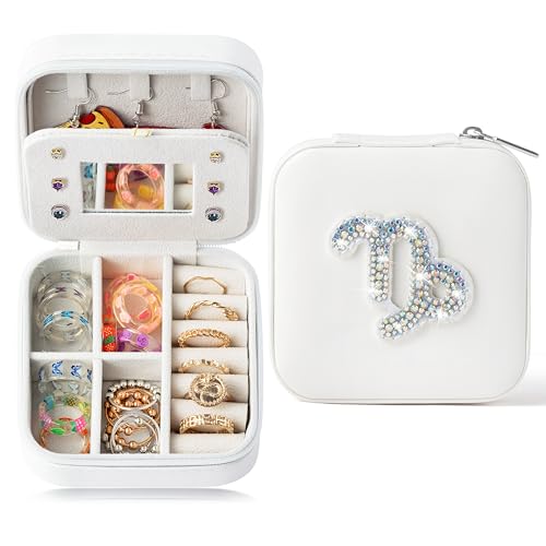 Zodiac Travel Jewelry Case for Women | Compact Organizer for Rings, Earrings & More