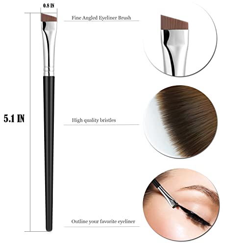 JASSINS 3-Piece Fine Angled Eyeliner Brush Set for Precise Eye Makeup