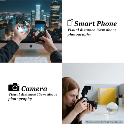 60mm Clear Crystal Ball with Stand for Photography & Decor
