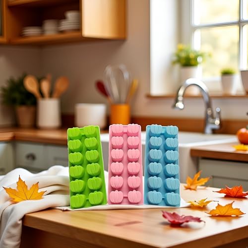 Thanksgiving Silicone Candy Molds - Pumpkin & Maple Leaf Shapes