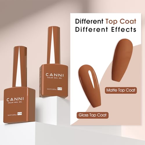 CANNI 9ml Caramel Coffee Brown Gel Nail Polish UV LED Soak Off