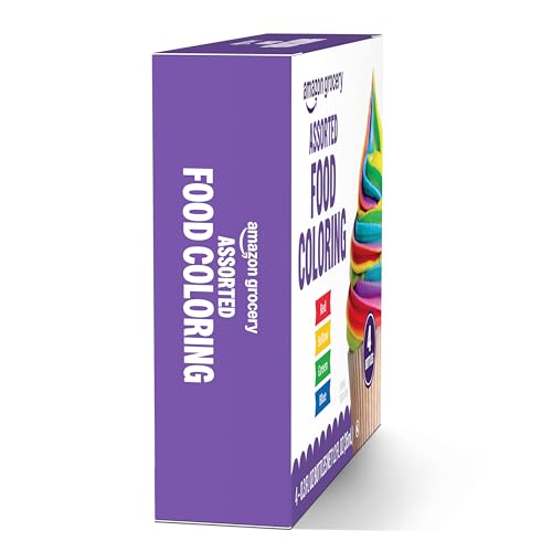 Assorted Food Coloring Set - 4 Bottles (Red, Yellow, Green, Blue) - 1.2 Fl Oz