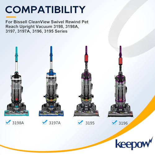 KEEPOW Vacuum Belt 2-Pack for Bissell CleanView Swivel Rewind Pet Series