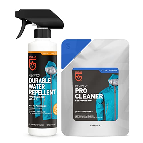 GEAR AID Outerwear Care Kit: Revivex Pro Cleaner & 10 oz DWR Spray