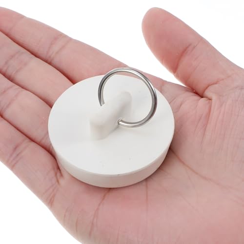 2 Pack Rubber Drain Stopper for Bathtubs & Sinks - Fits 1.5-1.625 Inch