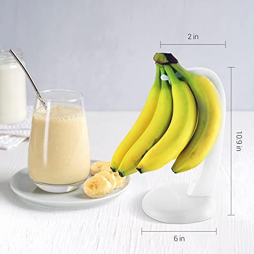 Meadow Lane 11-Inch Banana Holder Stand - White Plastic Fruit Hanger