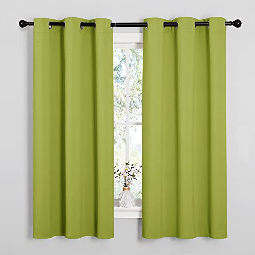 NICETOWN Blackout Curtains 42x63-Inch, Fresh Green - 1 Pair Grommet Top