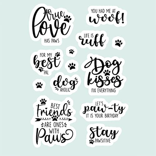 2PCS Animal Paws Alphabet Silicone Stamps for Card Making